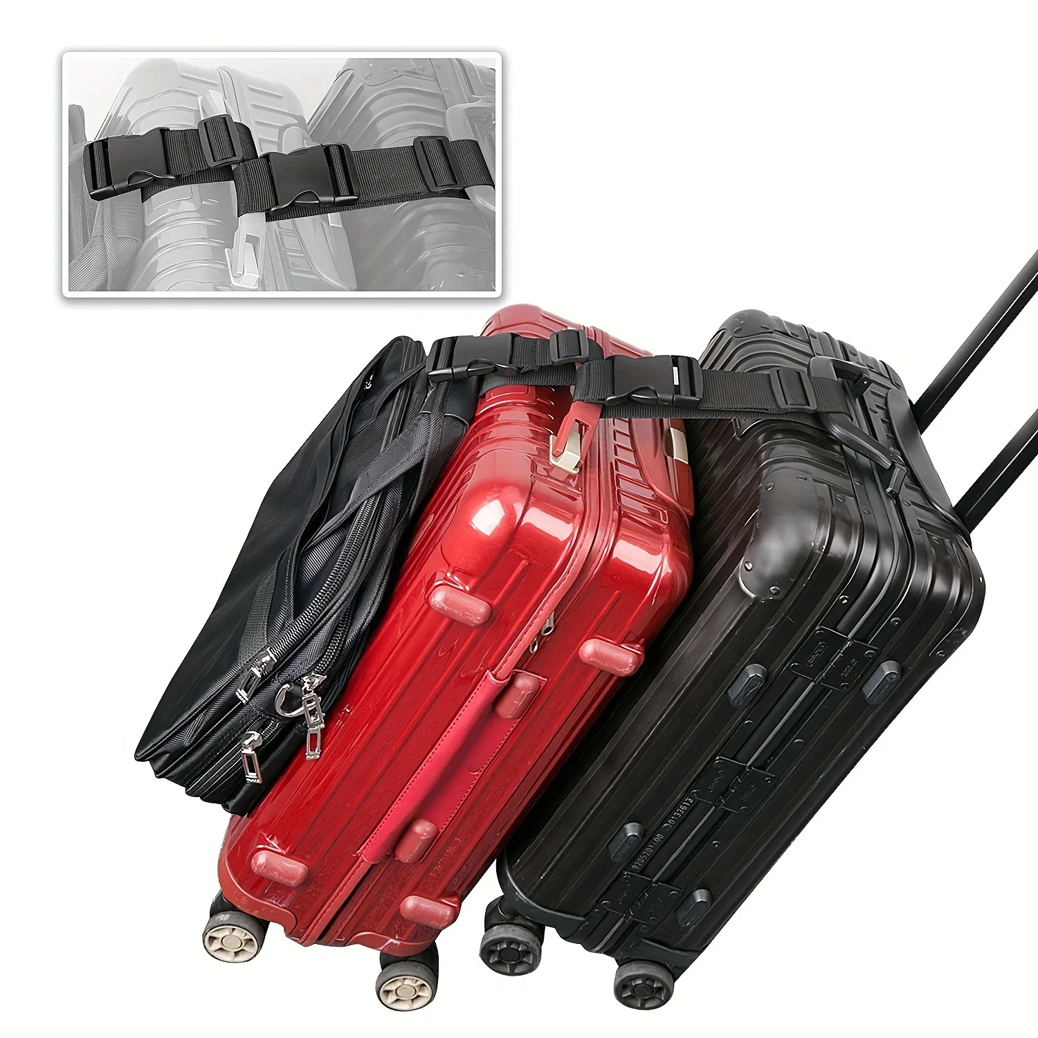 Travel Accessories Luggage Straps - 1pc Simple Adjustable Luggage Straps, Suitcase