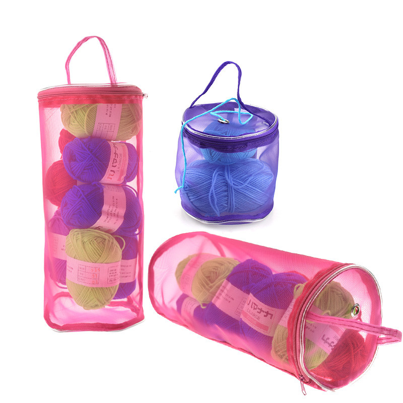 Travel Accessories To Sew - KOKNIT Knitting Yarn Round Crochet Bag