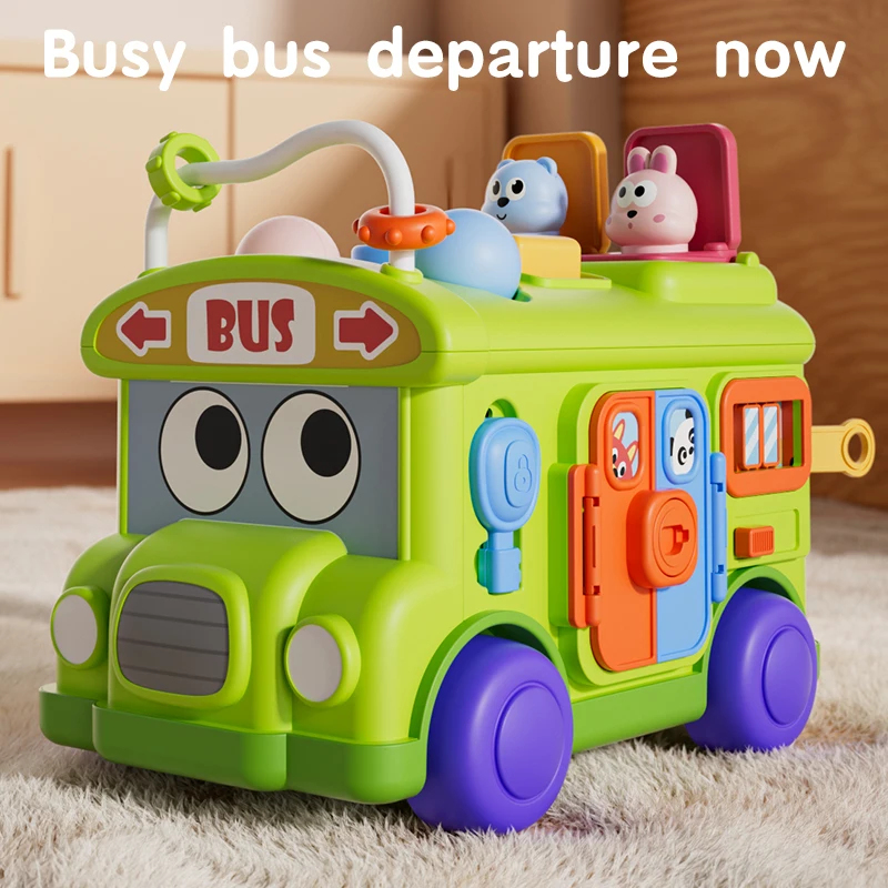 Travel Accessories Baby - Montessori Educational Baby Busy Bus Toy