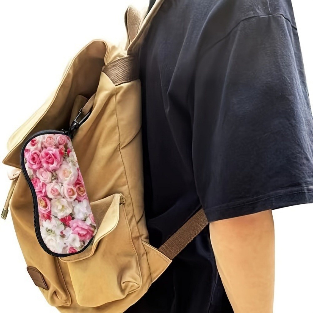 Travel Reading Accessories - Portable Leather Eyeglass Case Hanging Water-resistant