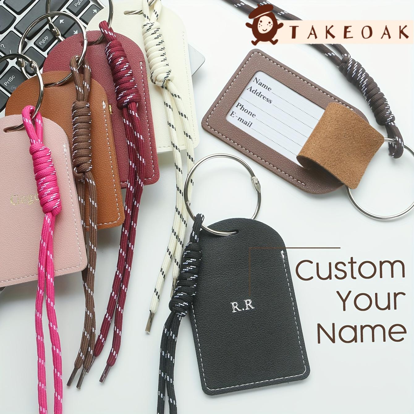 Travel Accessories Luggage Straps - Personalized Custom Dual Initial Leather Luggage