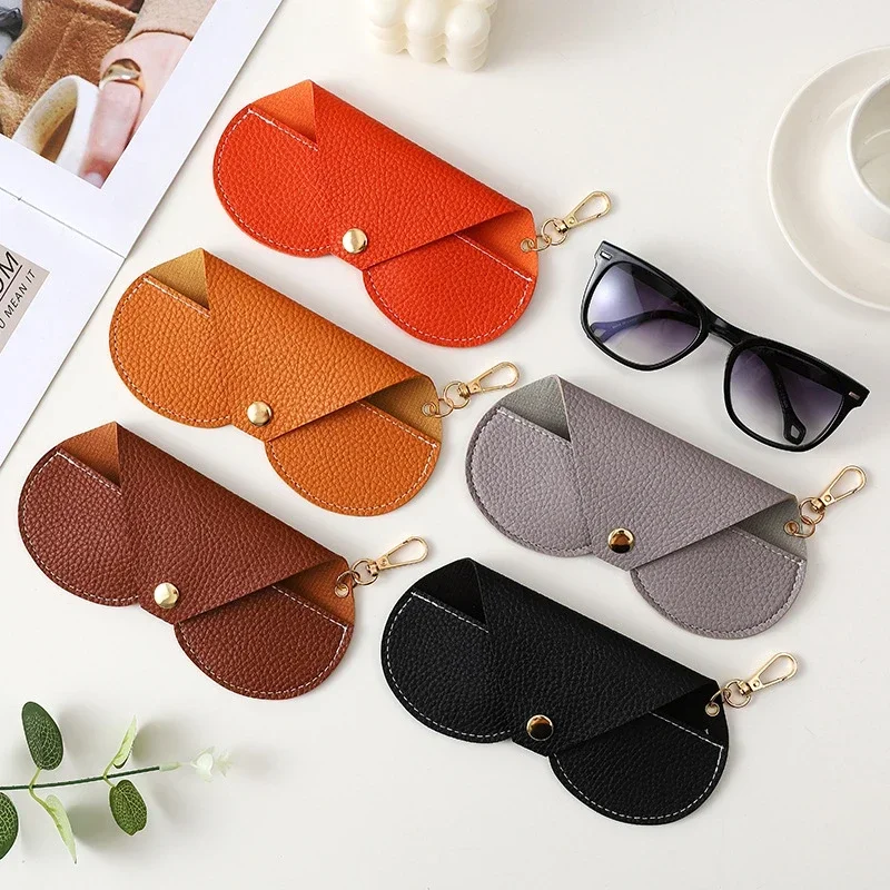Travel Reading Accessories - Litchi Embossed Glasses Cover Cute Hanging
