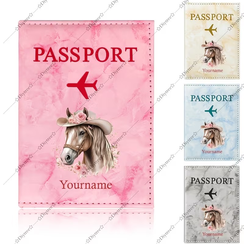 Travel Accessories Pink - Personalized Custom Elegant Pastoral Style Horse