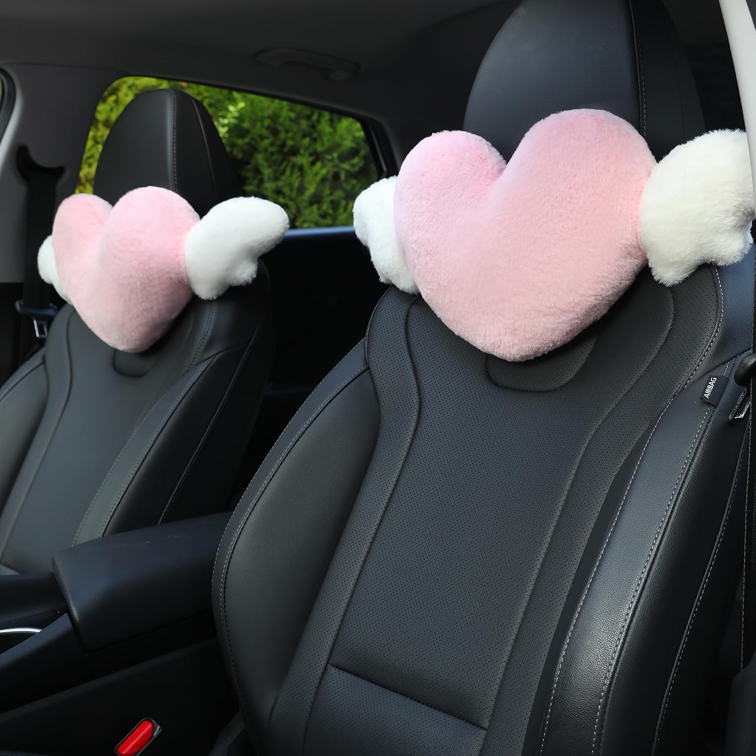 Travel Accessories Pink - 2 Pack Heart Shaped Cute Car