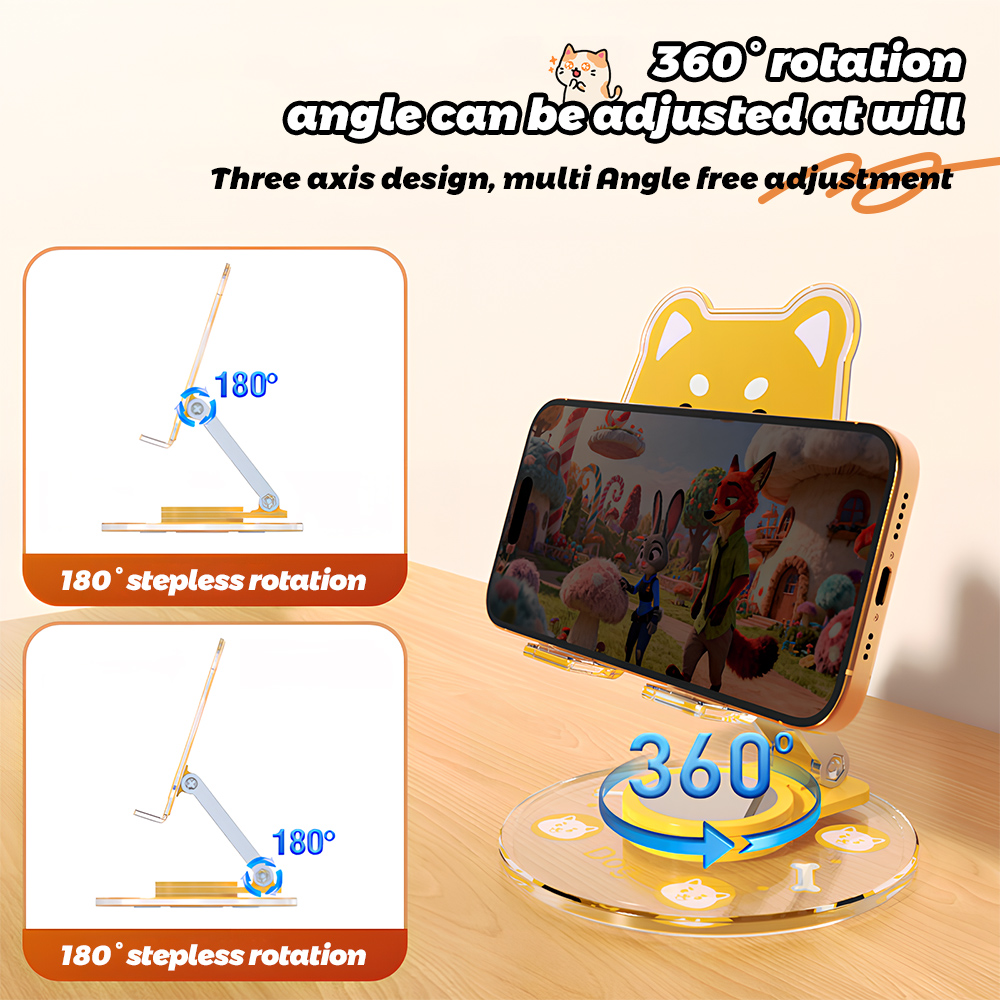 Cute Animal Phone Stand 360 Ro - Travel Accessories Online recension och pris