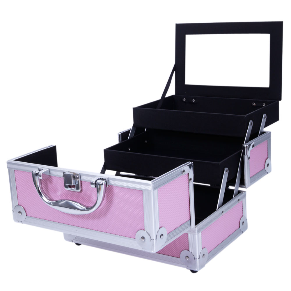 Pink Aluminum Alloy Makeup Cas - Travel Accessories Pink recension och pris