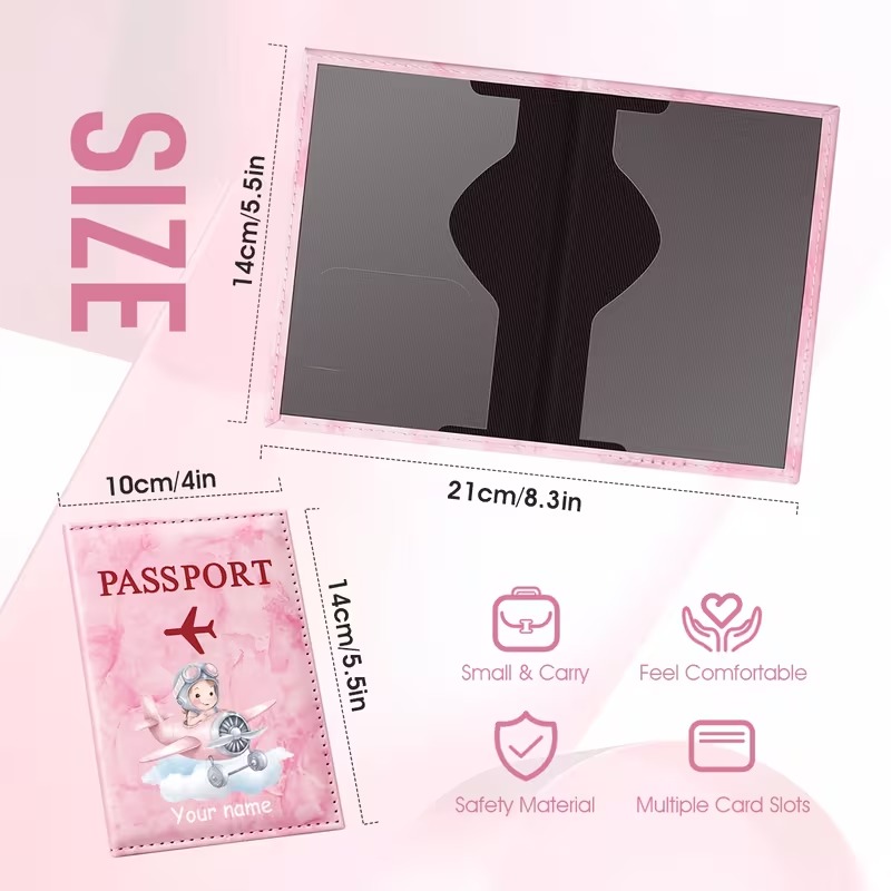 Personalized Custom Name Pink  - Travel Accessories Pink recension och pris