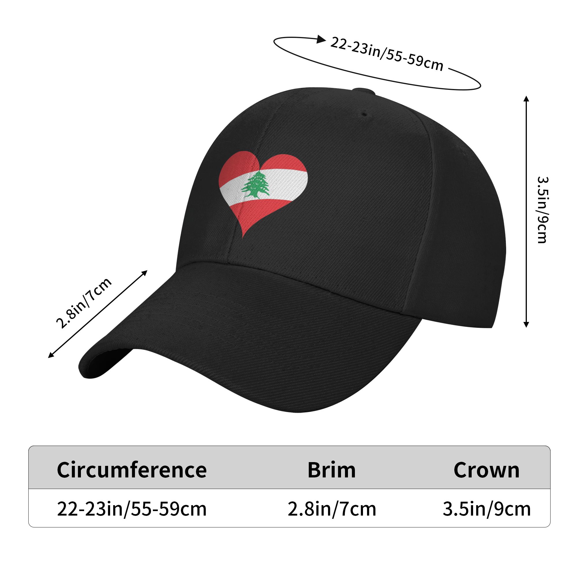 Men Women Lebanon Flag Heart A - Travel Accessories Lebanon recension och pris