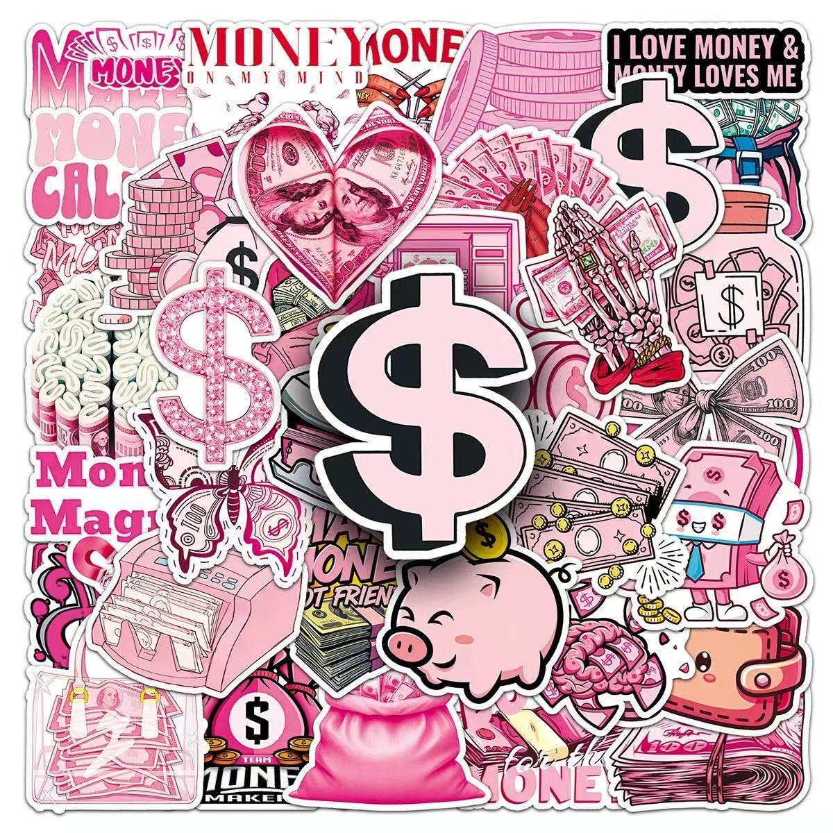 50Pcs Cute Pink Dollar Coin Ca - Travel Accessories Pink recension och pris