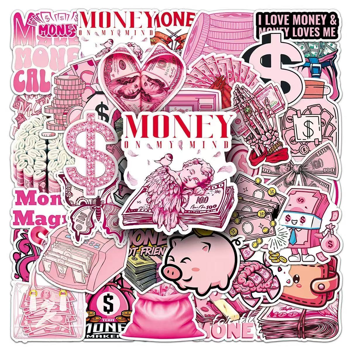50Pcs Cute Pink Dollar Coin Ca - Travel Accessories Pink recension och pris