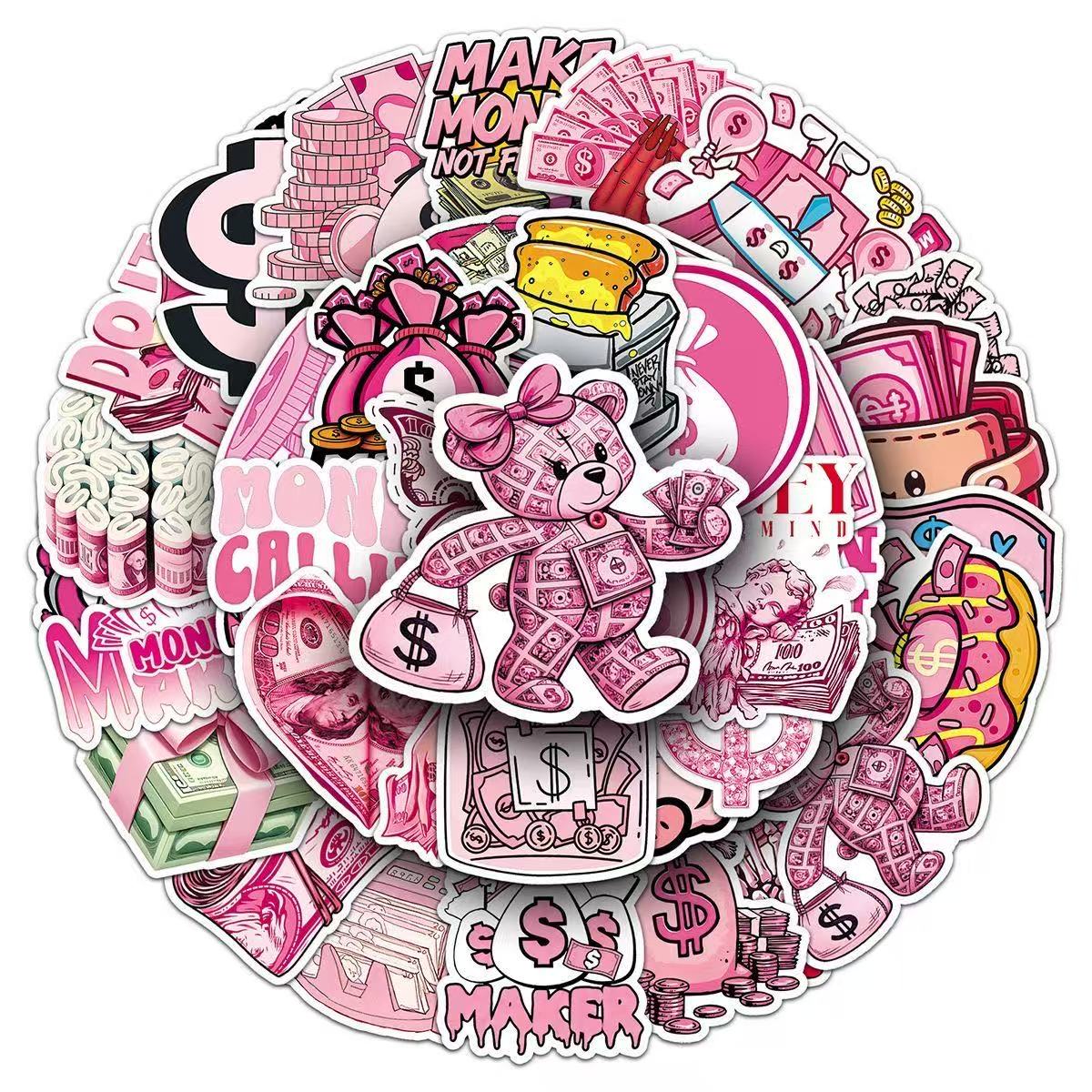 50Pcs Cute Pink Dollar Coin Ca - Travel Accessories Pink recension och pris
