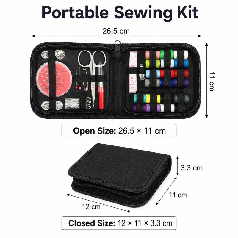 Portable Sewing Kit for Beginn - Travel Accessories To Sew recension och pris