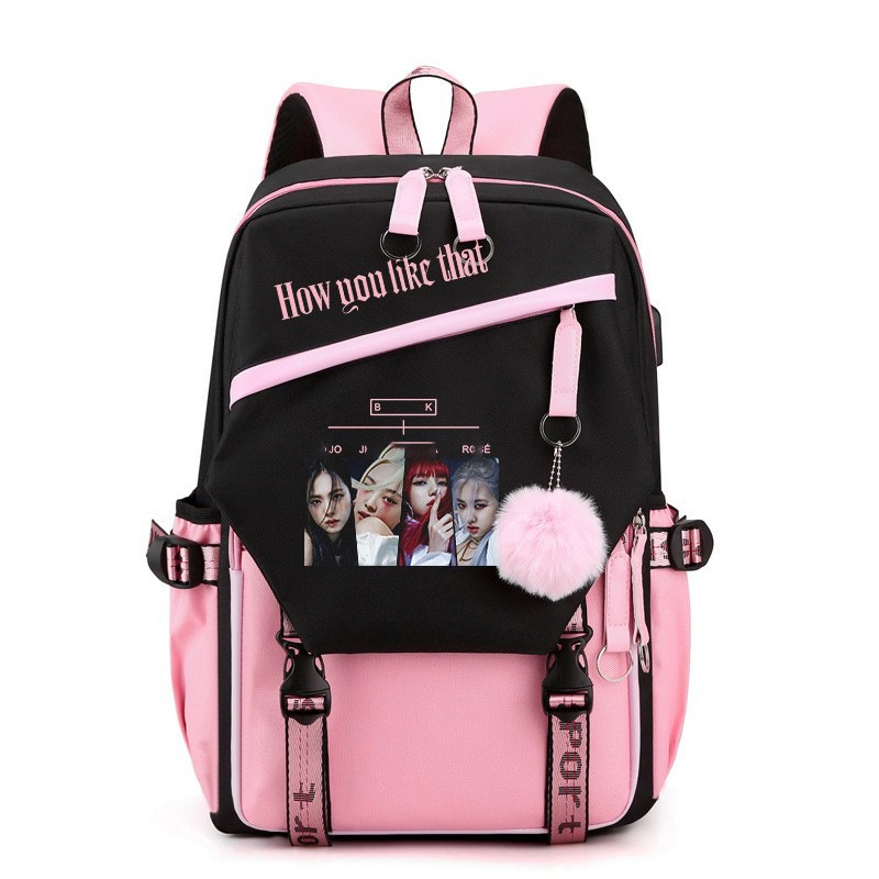 Black Pink Pattern Large Capac - Travel Accessories Pink recension och pris
