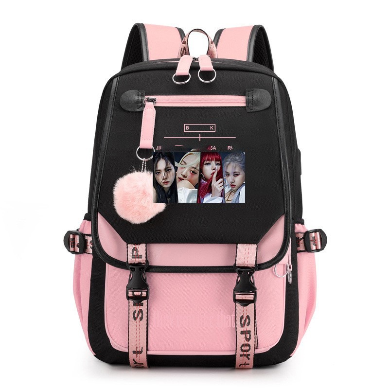 Black Pink Pattern Large Capac - Travel Accessories Pink recension och pris