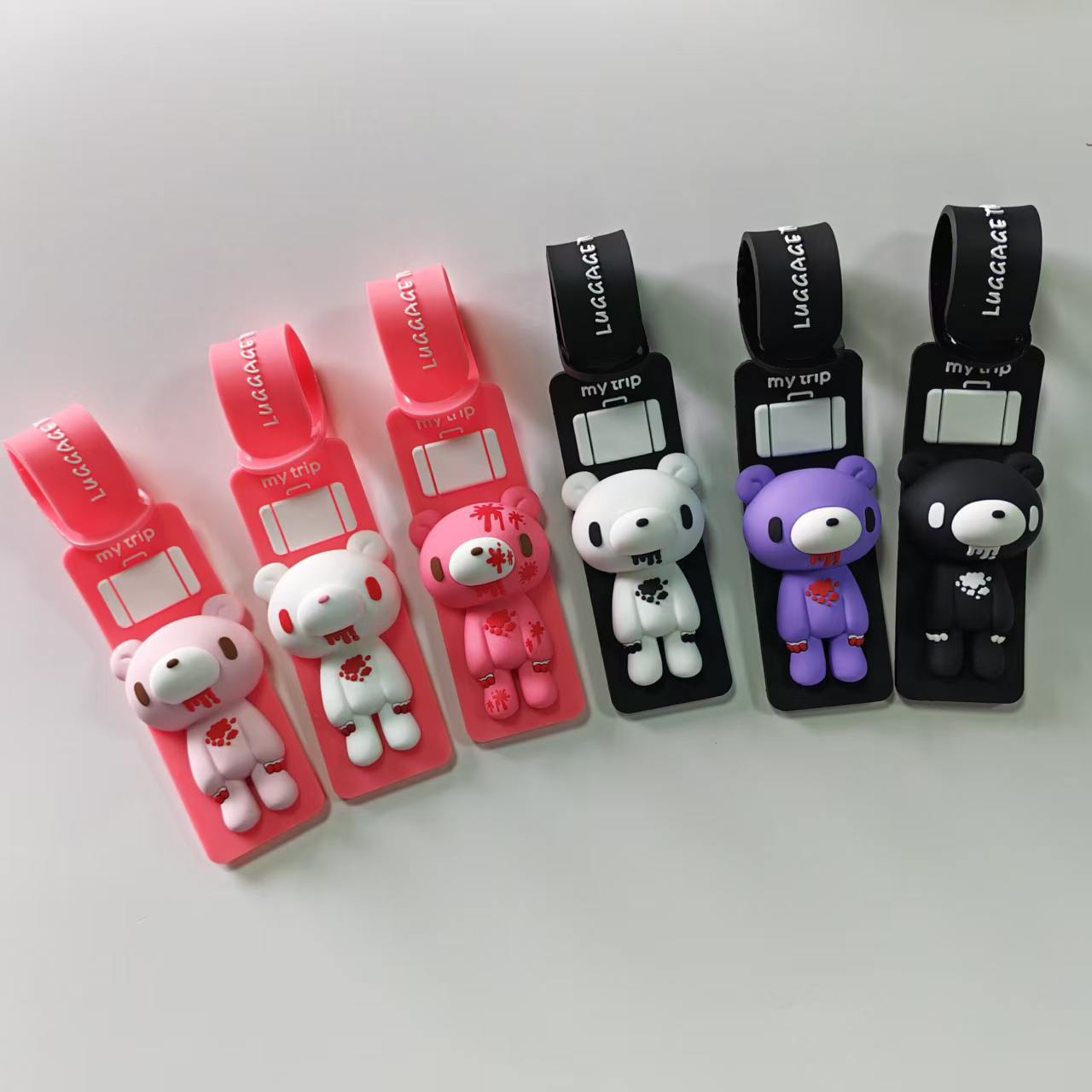 Cute Cartoon Bear Silicone Lug - Travel Accessories Luggage Straps recension och pris