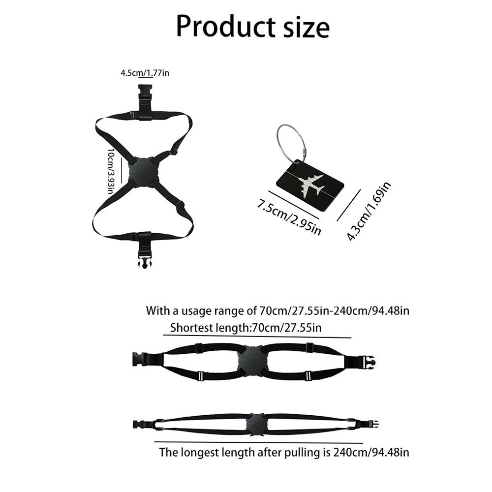 2Pcs/Set Combination Set of Ou - Travel Accessories Luggage Straps recension och pris