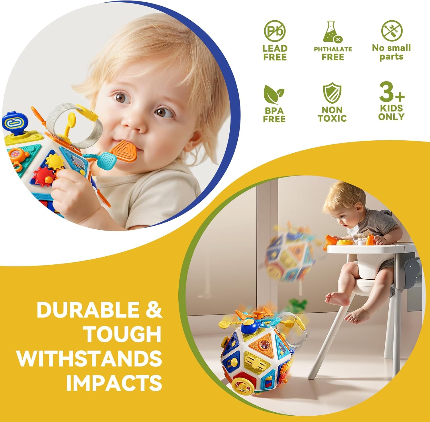 Baby Busy Board Activity Cube  - Travel Accessories Baby recension och pris