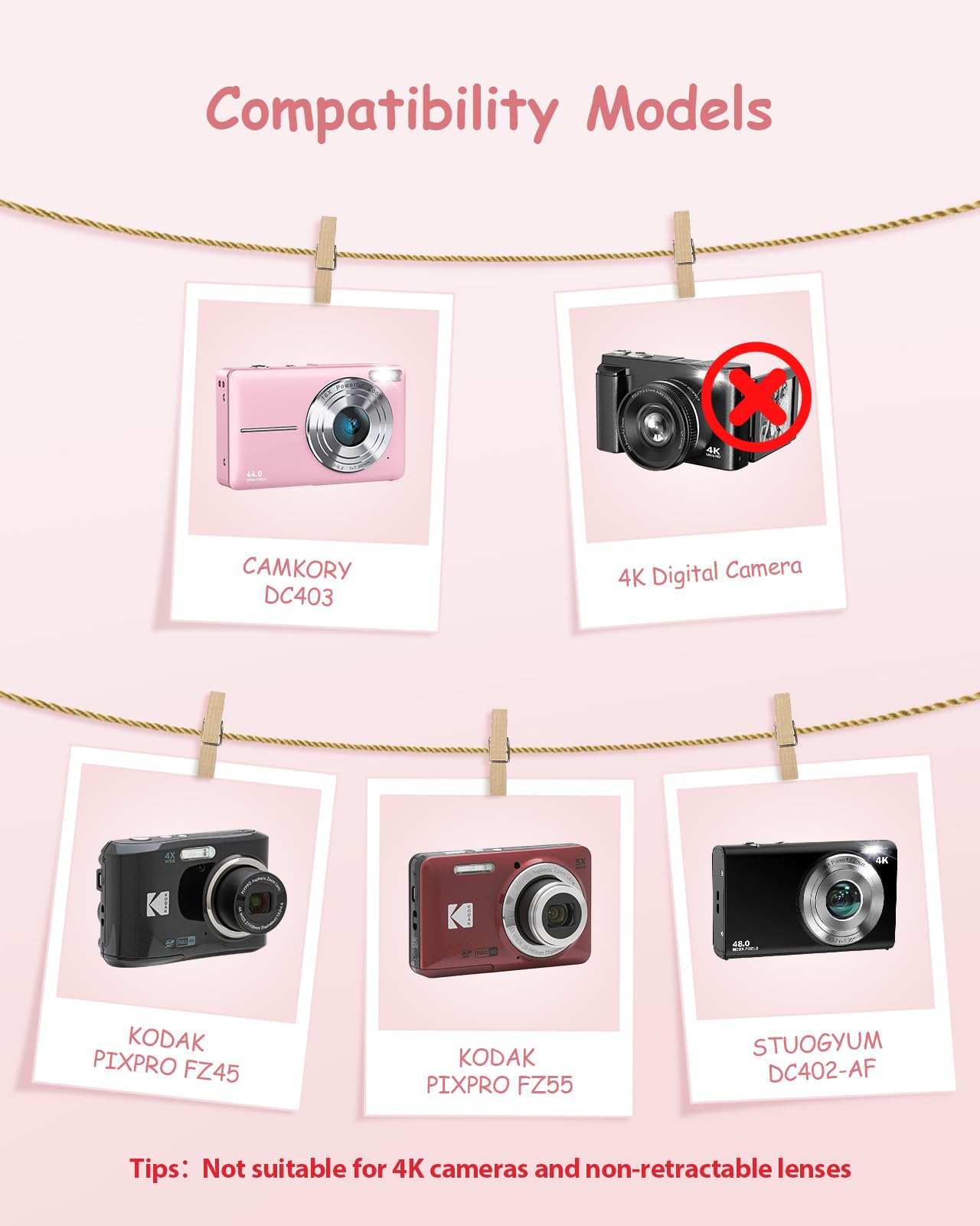 Camera Case for Digital Camera - Travel Accessories Pink recension och pris