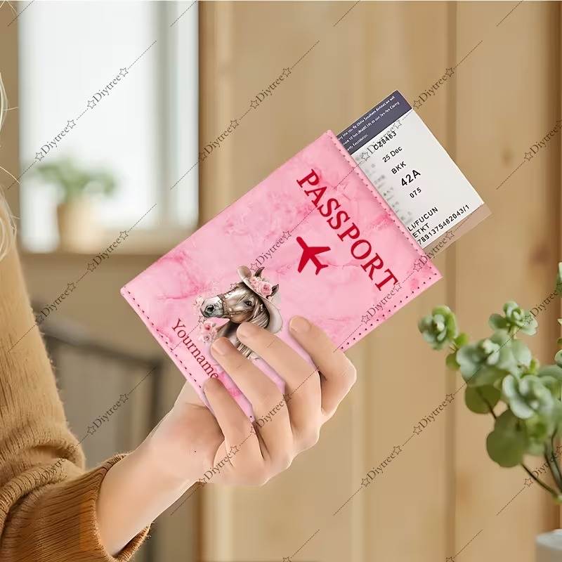 Personalized Custom Elegant Pa - Travel Accessories Pink recension och pris