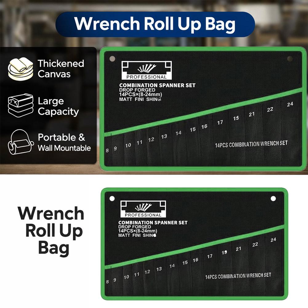 14 Pockets Roll Up Wrench Tool - Travel Router Accessories recension och pris