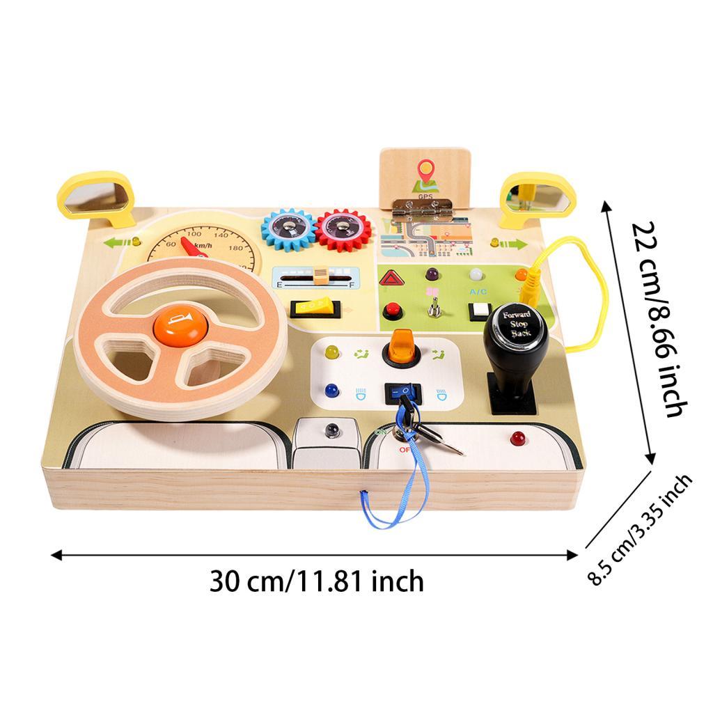 Montessori Busy Board with LED - Travel Accessories Baby recension och pris