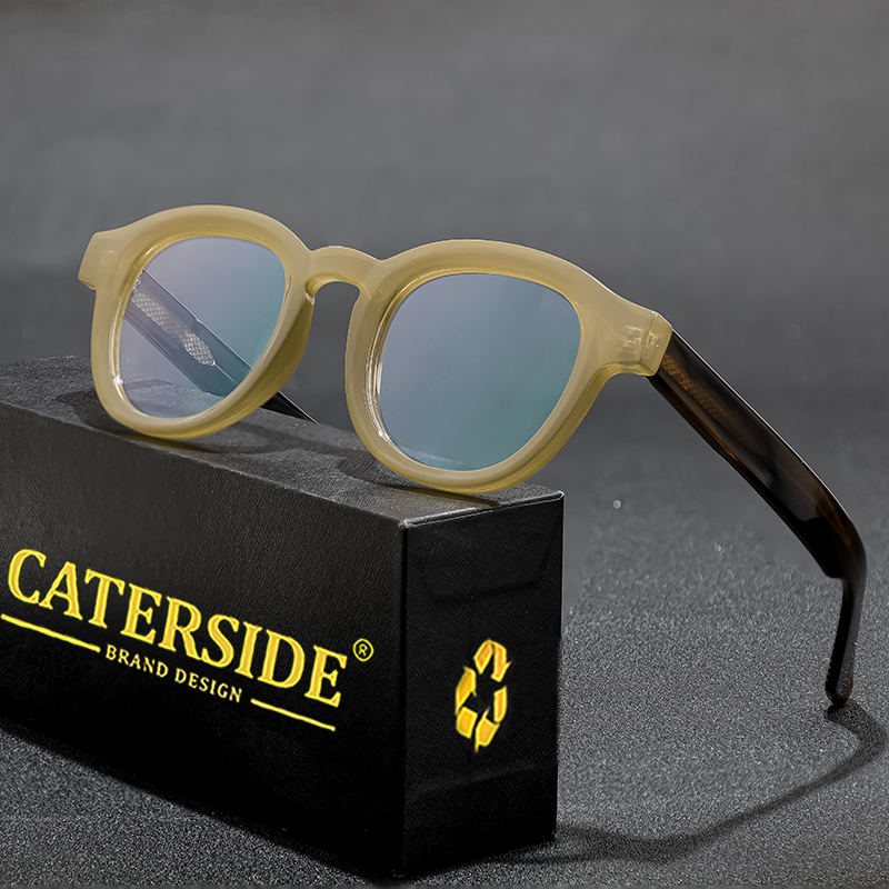 CATERSIDE Round Glasses Frame  - Travel Reading Accessories recension och pris