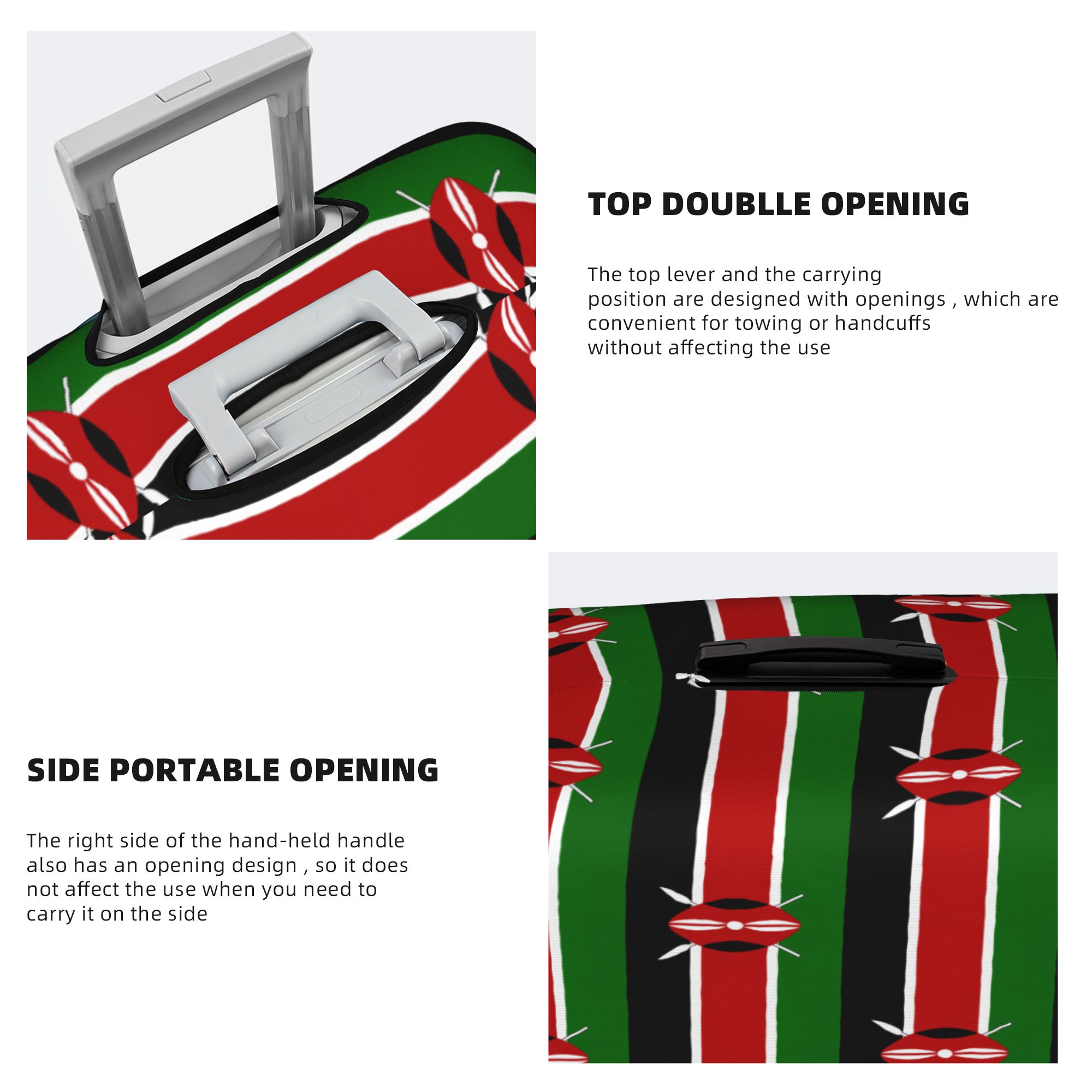 Kenya Flag  Luggage Cover Elas - Travel Accessories Kenya recension och pris